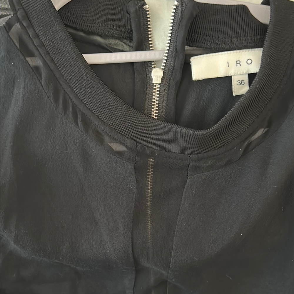 IRO Black Sheer mini dress sz 36